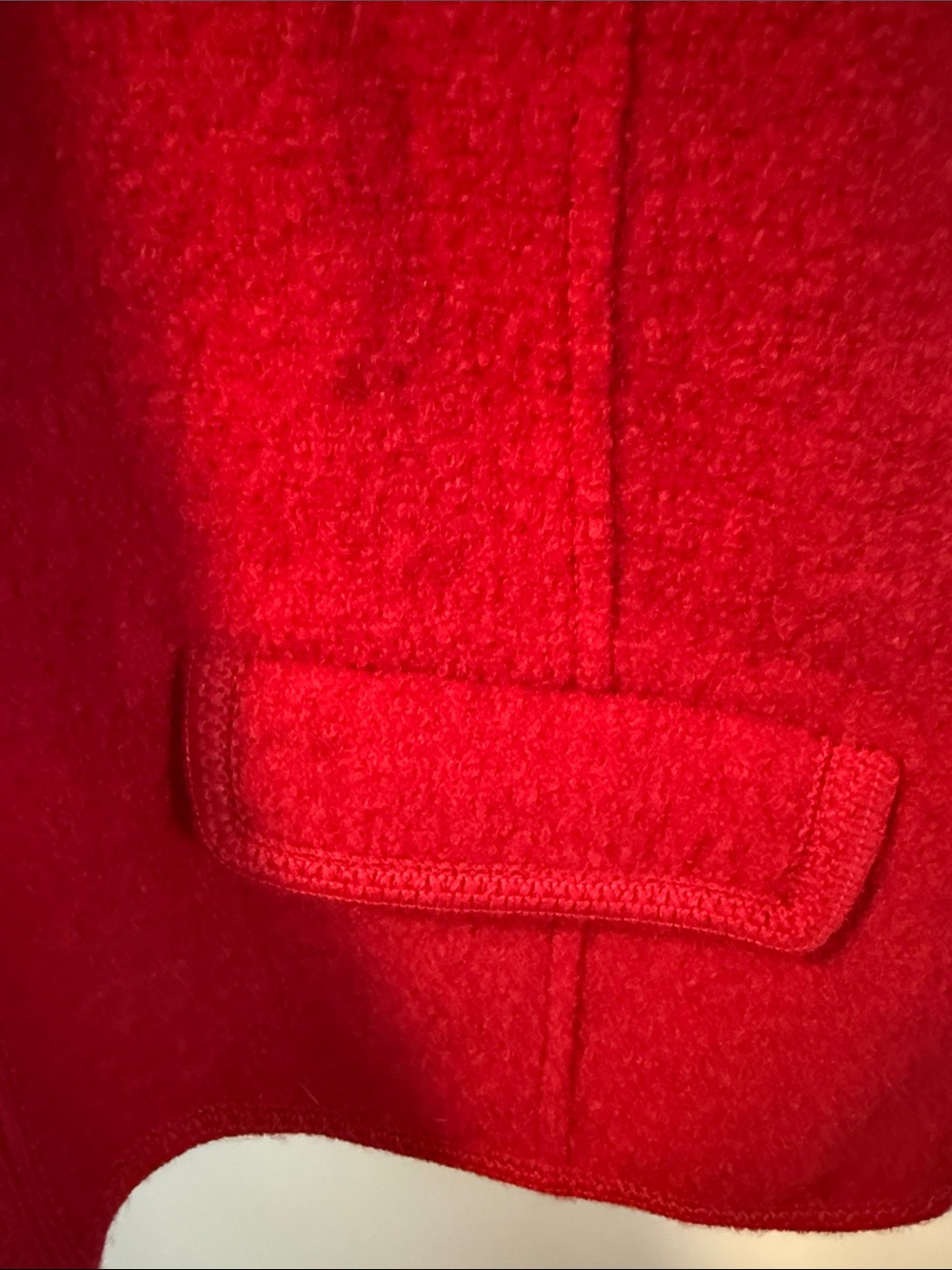 Lisa International Red Teddy Jacket with Curly Fur Collar - Picture 3 of 6